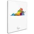 thumbnail image 2 of Trademark Fine Art "Virginia Map" Canvas Art by Michael Tompsett, 2 of 3