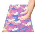 thumbnail image 5 of Haosy Colorful Cloud with Cute Bunnies Bathroom Rugs Non Slip Absorbent Soft Plush Quick Dry Bath Mat, 39"x20", 5 of 8