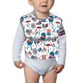 thumbnail image 6 of Hirioo Fourth Of July Party for Baby Waterproof Pocket Bib Adjustable Closed for Babies Toddlers with Large Pocket 6-24Months, 6 of 8