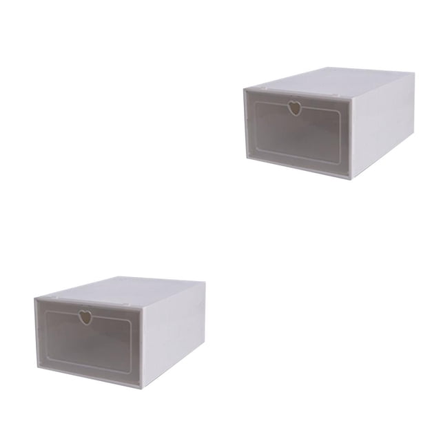 Wosthever Caja de zapatos de almacenamiento apilable, caja de zapatos de plástico transparente, diseño abatible, artefacto de almacenamiento de Type1 NO1