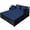 Navy, variant on Zaverox  Outdoor Rattan Daybed with Thick Upholstered Cushion – Spacious Patio Sofa Bed for Garden, Poolside, Backyard