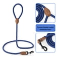 thumbnail image 5 of Mile High Life Rope Leash with Genuine Leather Connection, 6 FT/5 FT/4 FT, Heavy Duty Leash for Medium & Large Dogs (Blue, 48 Inch), 5 of 5