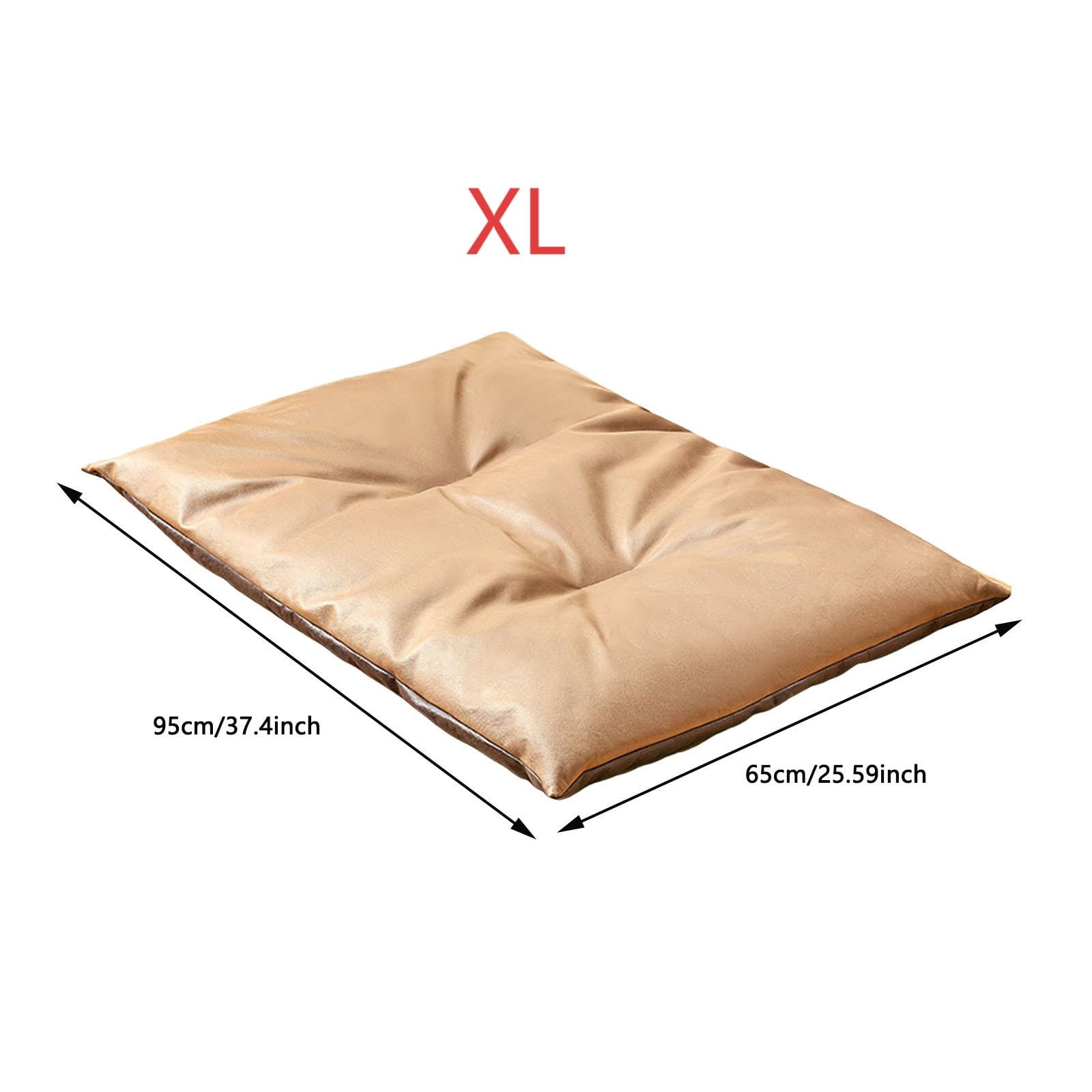 Elevated Dog Bed Waterproof Leather for Small Medium Dogs,Outdoor Indoor Pet Cot,Comfort Mat,Raised Dog Bed for Cats and Dogs,Portable Dog Bed for Maximum Support(Coffee,37.4*25.79Inch)