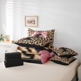 thumbnail image 6 of Erosebridal Wildlife Cheetah Print 7-Piece Twin Bedding Sets For Kids Girls,Pink Bow Letter F Initial Bedding Comforter Set,Black Reversible, 6 of 7