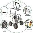 thumbnail image 2 of Garden Hose Reel Cart - 4 Wheels Portable Garden Hose Reel Cart with Storage Basket Rust Resistant Heavy Duty Water Hose Holder, 2 of 10
