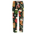 thumbnail image 3 of Hearthz Christmas Pajamas Pants Men Drawstring Elastic Waist Christmas stocking Print Sleep Pants for Tall Men Wide Leg Xmas Winter Mens Pj Bottoms, 3 of 4