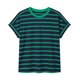 thumbnail image 4 of Camisas de Cuello en V de Manga Corta para las Mujeres Impresión de Rayas Blusa de Verano de Primavera de Moda, Camiseta de Mujer de Manga Corta, 4 of 8