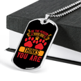 thumbnail image 3 of Your Chien Pense Pattes Collier en Acier Inoxydable Ou or 18k Chien Tag 24" Chaîne, 3 of 8