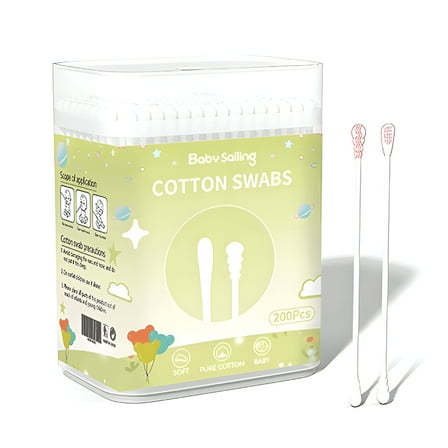 RAGUPEL Cotton Swabs,Medical-Grade Baby Ear Cleaner,Extra-Gentle Safety Swabs,Precise Cotton Swabs for Hygiene