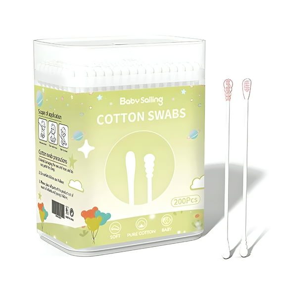 RAGUPEL Cotton Swabs,Medical-Grade Baby Ear Cleaner,Extra-Gentle Safety Swabs,Precise Cotton Swabs for Hygiene