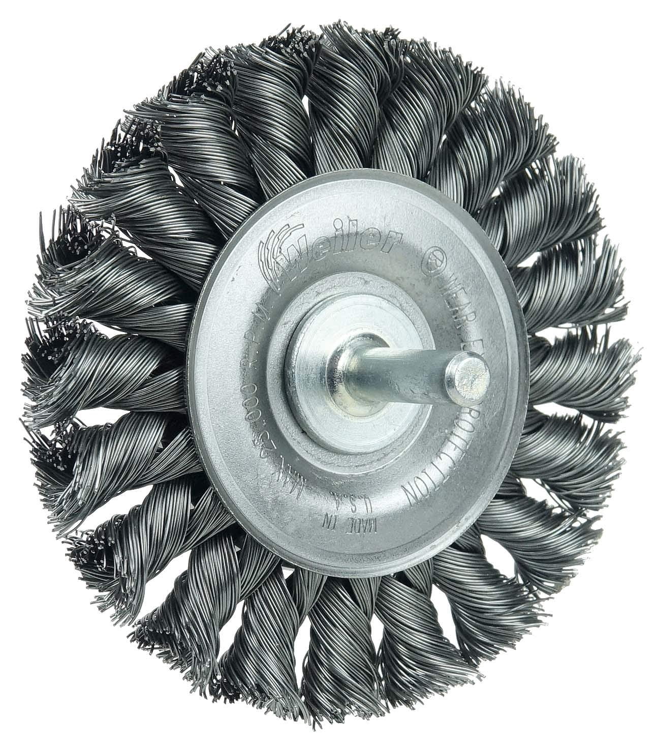 Weiler Dualife Stm-3 Twist Knot Wire Wheel, 3quot; Dia.02 Wire WEI17682