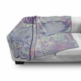thumbnail image 3 of Floral Soft Flannel Fleece Blanket, Spring Nature Theme Ornamental Flowers Dandelions Leaves Swirls Curvy Design Artwork, Cozy Plush for Indoor and Outdoor Use, 60" x 80", Multicolor, by Ambesonne, 3 of 6