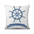 thumbnail image 2 of 2 Pcs Navy Blue Nautical Throw Pillow Covers 16x16, Coastal Ocean Anchors Throw Pillow Cases, Decorative Linen Cushion Cases for Couch Living Room Sofa Bed Outdoor Home, 2 of 7