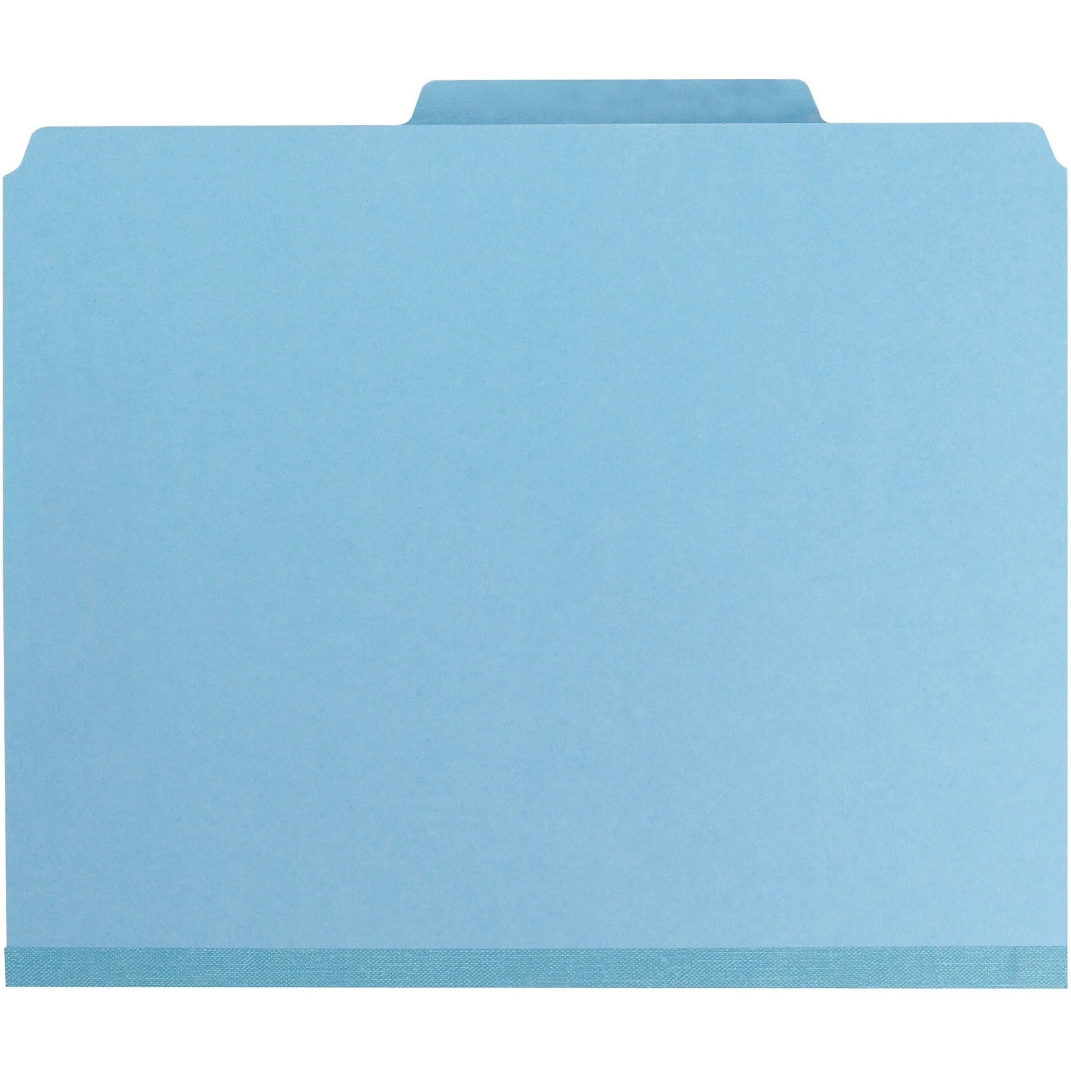 Smead 14937 Colored Pressboard Fastener Folders, Letter, 1/3 Cut, Blue, 25/Box