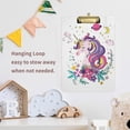 thumbnail image 6 of FMSHPON Beauty Cosmic Unicorn Flowers 1 Clipboard Hardboard Wood Nursing Clip Board and Pull for Standard A4 Letter 13x9 inches, 6 of 7