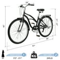 thumbnail image 4 of Ktaxon 26" Commuter Bicycle, 7-Speed Beach Cruiser Bike with Rear Rack, Men and Women Black, 4 of 8