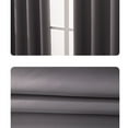 thumbnail image 5 of Brown 100% Blackout Curtains 84 Inch 2 Panels, Luxury Thermal Insulated Curtains for Bedroom Living Room, Soundproof Blackout Window Drapes, Rod Pocket (52W x 84L), 5 of 5