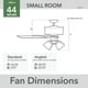 thumbnail image 3 of Ventilador de techo Hunter Swanson 44" LED Bronce 5 aspas con cadena de tiro, 3 of 9