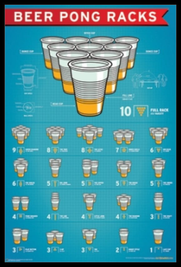 Beer Pong A College Tradition 22x34 Poster Print TR9372 
