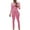 Pink, variant on Two Piece Outfits For Women Workout Set Long Sleeve Tracksuit Zip Up Sweatsuits