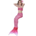 thumbnail image 2 of Girls Mermaid Tail Swimsuit Bikini Set Swimwear Swimming Costume Bathing, 2 of 4