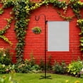 thumbnail image 4 of Upgraded Garden Flag Stand With Shepherd's Hook, 5-Prong Iron Base For 12X18 Inch Flags, Heavy Duty Outdoor Decor For Garden Patio Yard Christmas Clearance Thanksgiving, 4 of 5
