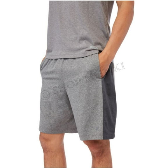 FILA Men's Casual Active Athletic Short (Medium, Peacoat Heather)