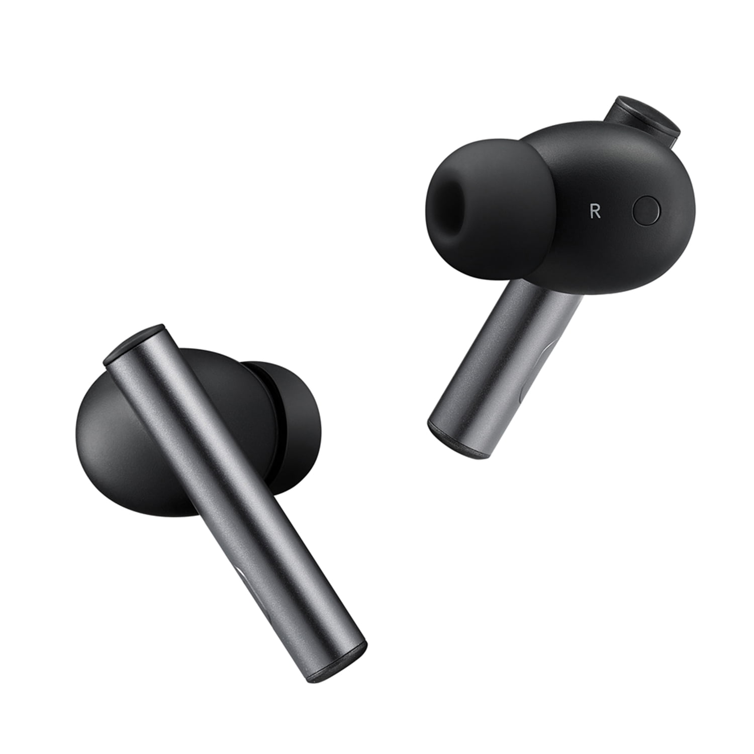 Oddict TWIG PRO Bluetooth Earbuds with Microphone and Charging Case, True Wireless, Digital Hybrid Active Noise Canceling, Aluminum Gray, OPU-TNEX01BK01