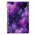 thumbnail image 2 of Wirebound Notebook Hardcover Spiral Notebooks Purple and Black Tie-dye Texture, 60 Pages, 80 GSM, 5.7 x 8.3in, 2 of 7