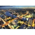 thumbnail image 2 of Shimlock, Jones 14x11 Gold Ornate Wood Framed with Double Matting Museum Art Print Titled - Cityscape at dusk, Bangkok, Thailand, 2 of 4