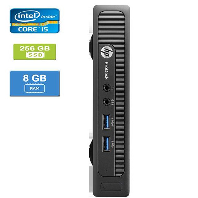 Refurbished: HP 600 G2 MINI Intel Core i5-6500T 2.50 GHz, 8GB, 256GB SSD, Win 10 Pro