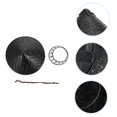 thumbnail image 2 of LNGOOR Handmade Japan Samurai Hat Black Bamboo Knight Cap Rice Fish Hat Kids Adult, 2 of 3