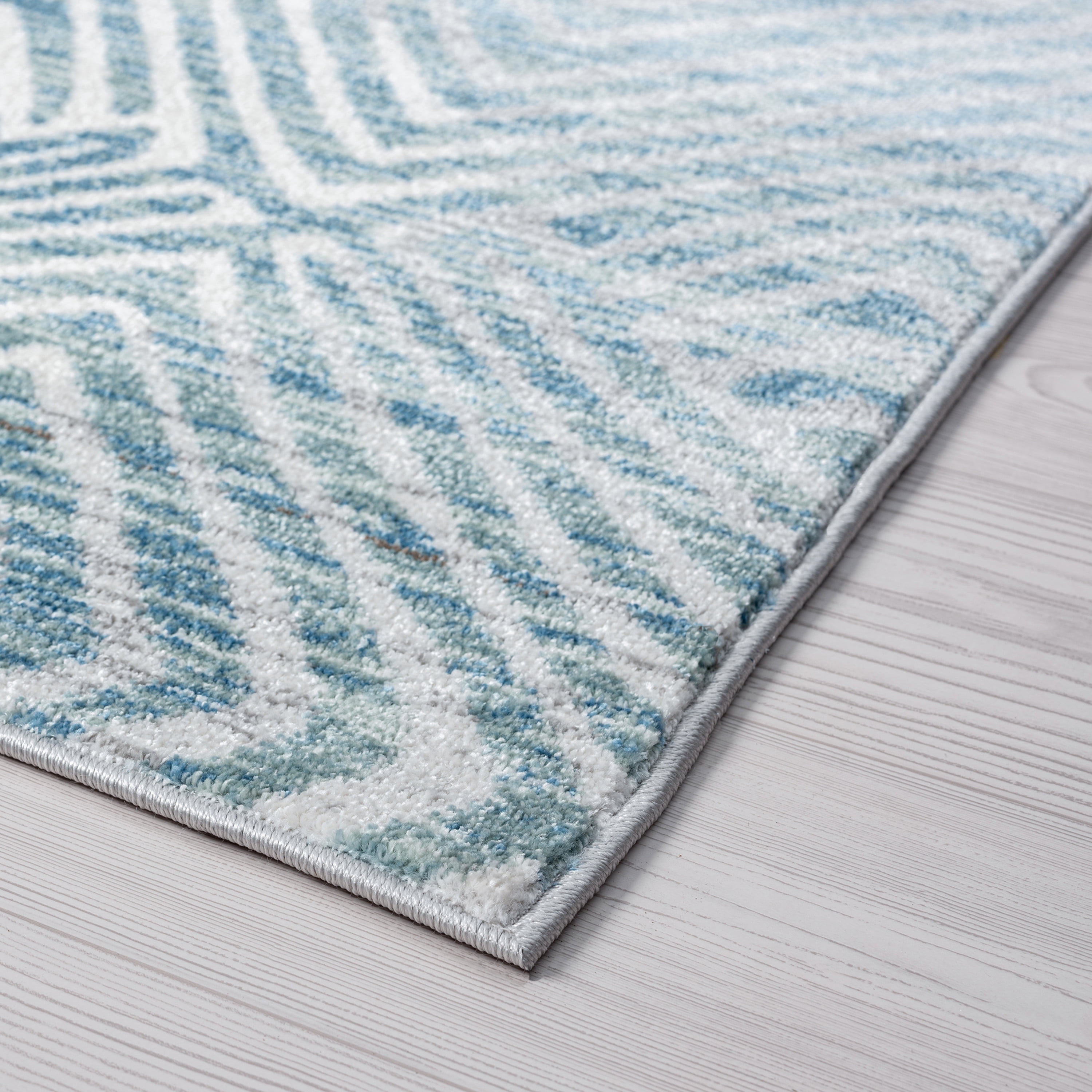 Contemporary 2x3 Area Rug (2' x 3'4'') Abstract Navy, Cream Indoor Scatter Easy to Clean