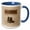 Blue/White, variant on 3drose, Boots on the Ground, Soldier Boots, Boot Print Design, 11oz Two-tone Red Mug