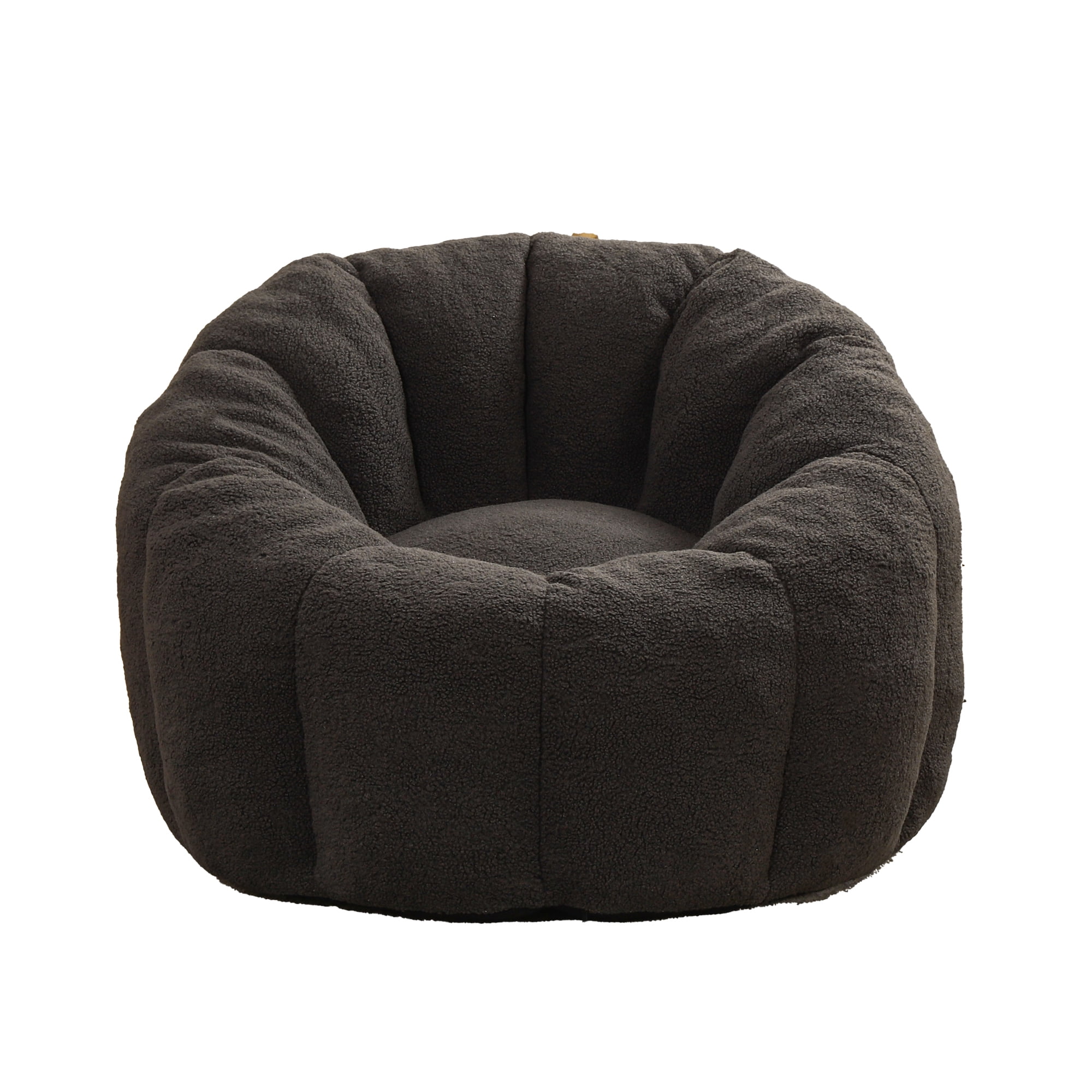 Jopath Bean Bag Chair for Adults and Kids,Oversized Bean Bag Sofa with Armrests Stuffed High-Density Foam,Lazy Sofa Floor Sofa for Living Room Bedroom,Dark Gray