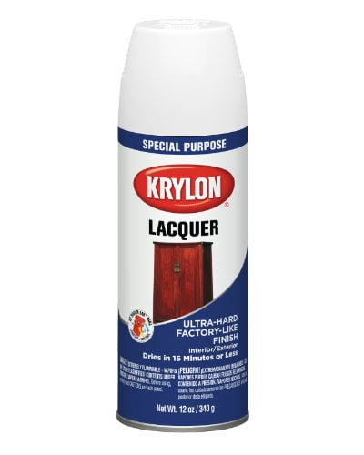 Krylon Lacquer Spray, Gloss, White, 12 oz