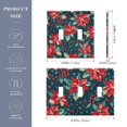 thumbnail image 2 of Yayeee Toggle Light Switch Wall Plate 3-Gang 6.37"x4.48" Decorative Outlet Cover, Christmas Themed Leaves, 2 of 7