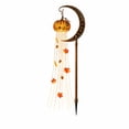 thumbnail image 4 of Landscape & Walkway Lights, Pumpkin Moon Blessing Garden Stake Light | Solar Halloween Maple Leaf Garden Stake Light, Hanging Jack-o'-Lantern Lantern for Garden, Patio, Walkway, Porch, 4 of 7