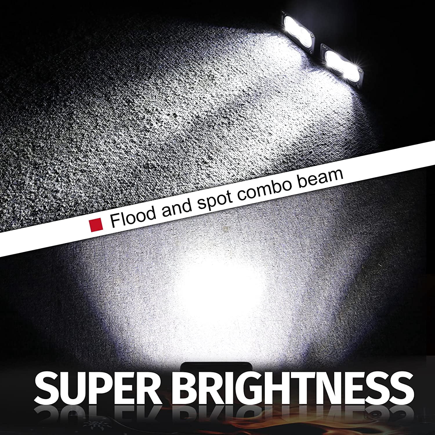 3 Inch Driving Lights 2Pcs 40W LED Pod Light Off Road Spot Light Bar Super Bright Work Flood Light Cube Combo LED Bumper Lights Fog Light for Truck ATV UTV SUV Motorcycle Boat