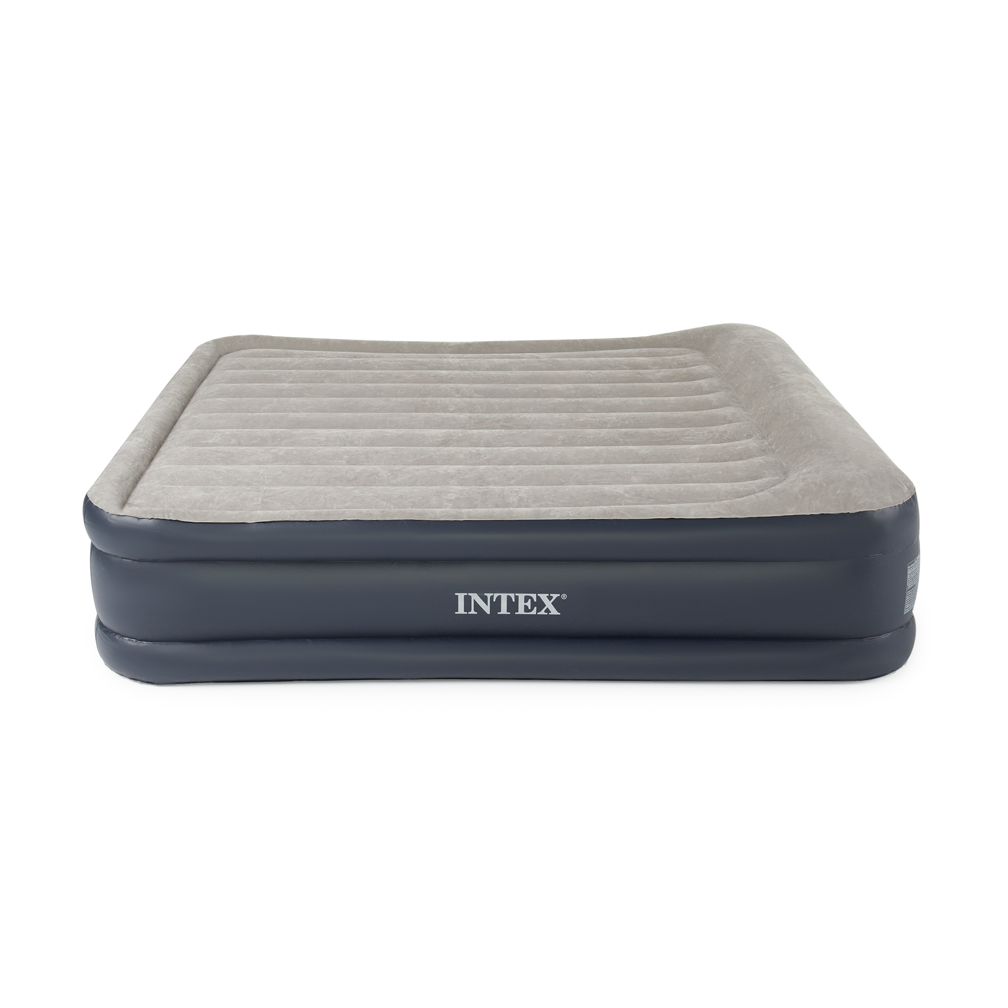 Intex King Deluxe Pillow Rest Inflatable Air Mattress Bed with Built In Pump - image 2 of 7