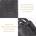 thumbnail image 3 of CJC Women's Triangle Bling Glitter Purse Crown Box Clutch Evening Luxury Bags Party Prom Wedding Purse (Small, Black), 3 of 8