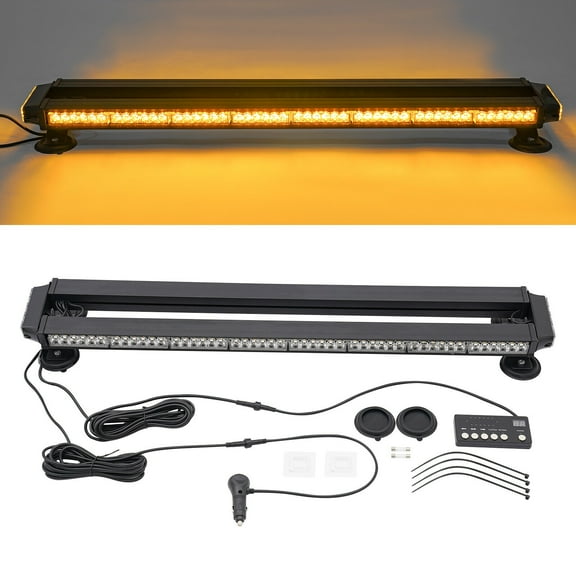 37" 104 LED Strobe Light Bar Amber Response Emergency Beacon Warn Tow Truck