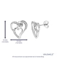thumbnail image 2 of Vir Jewels 1/16 CTTW Lab Grown Diamond Dangle Earrings in Sterling Silver With Push Backs For Women, 2 of 4