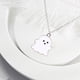 thumbnail image 3 of Collar de pareja con colgante de personalidad, accesorios de aleación con encanto, estilo moderno. blanco, 3 of 8
