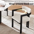 thumbnail image 5 of Morden Fort Accent Boucle Arm Chair with Metal Frame, White Modern Dining Chairs Set of 2 for Kitchen, Living Room, Apartment, 5 of 9