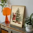 thumbnail image 7 of Vintage Santa Claus & Tree Drawing | Neutral Winter Forest Christmas Wall Art |, Matte Canvas Stretched, Posters for Room Bedroom Living Room Bathroom Wall Decor, Posters & Art Prints, Gift., 7 of 7