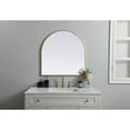 thumbnail image 3 of Elegant Decor Metal Frame Arch Mirror 30x30 Inch in Brass, 3 of 10
