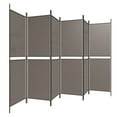 thumbnail image 4 of Carevas 6-Panel Room Divider Anthracite 118.1"x86.6" Fabric, 4 of 7