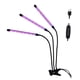thumbnail image 2 of Luz LED para cultivo de plantas con temporizador de 9/12 horas, luz para cultivo de vegetales con clip. 3 tubos, 2 of 9