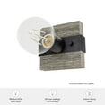 thumbnail image 7 of Hunter - Donelson 1-light Brushed Iron, Small Sconce Light, Dimmable, Rustic Style, for Bedrooms, Dining, Living Rooms - 13050, 7 of 7